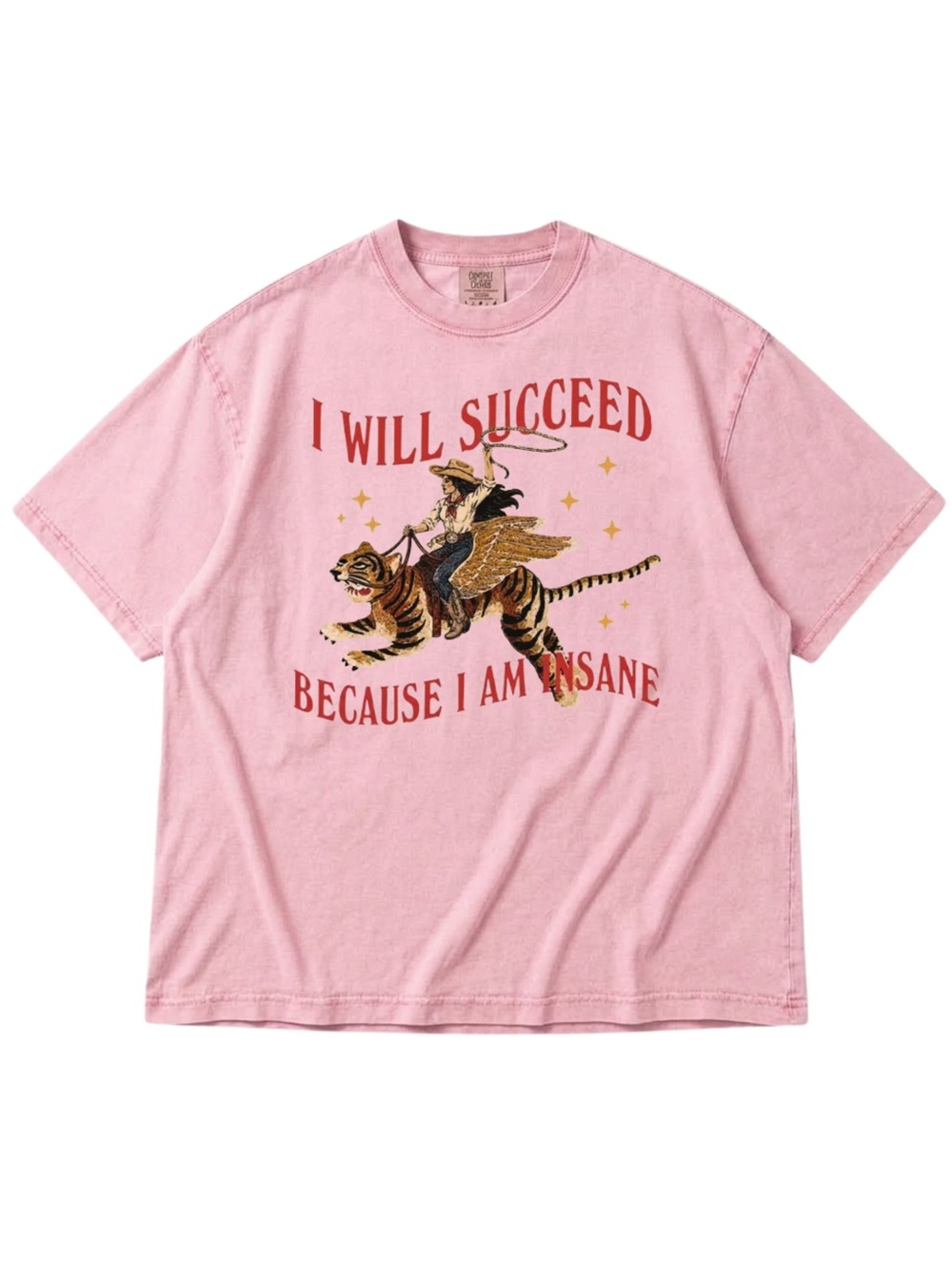 Comfort Colors Blossom Short Sleeve Tee with Bold 'I Will Succeed' Graphic